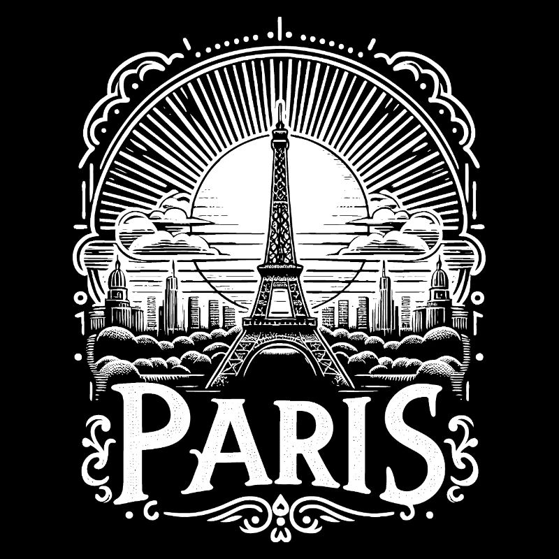 Paris Shirt Design mit Eiffelturm - la tour eiffel