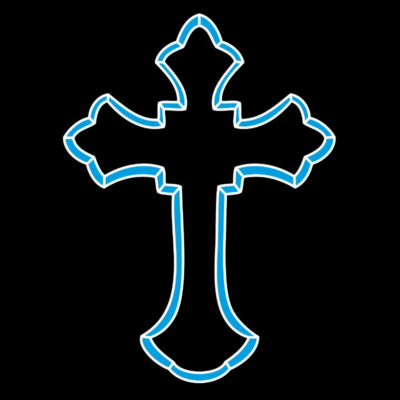 Silhouette Croix Néon