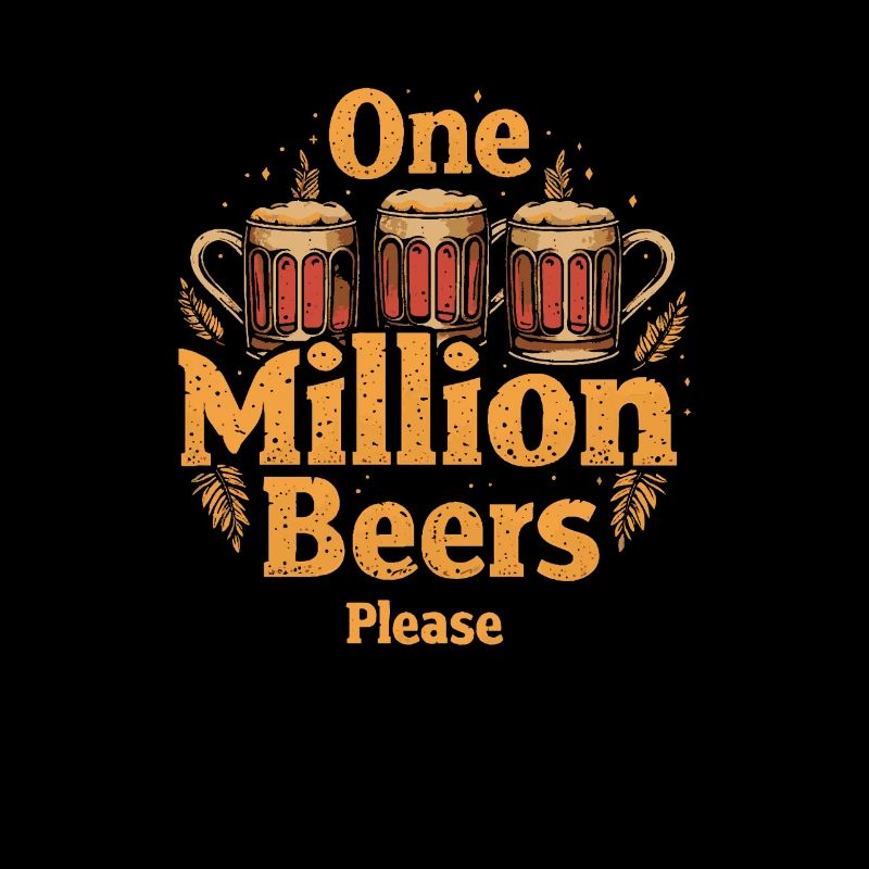 A Million Beers Please - Beer Saying for Men