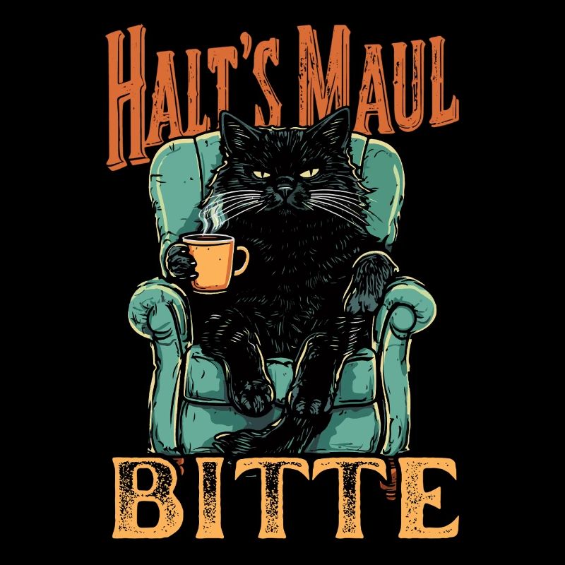 Halt’s Maul Bitte – Coole Vintage Katze mit Spruch