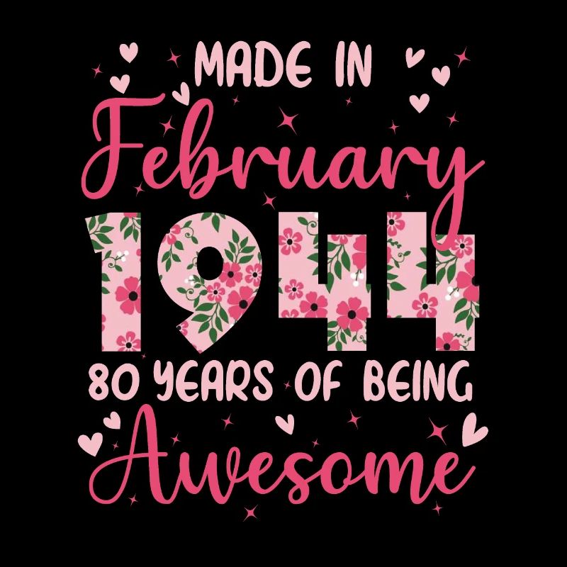 February 1944 80th Anniversary Gift for Wife