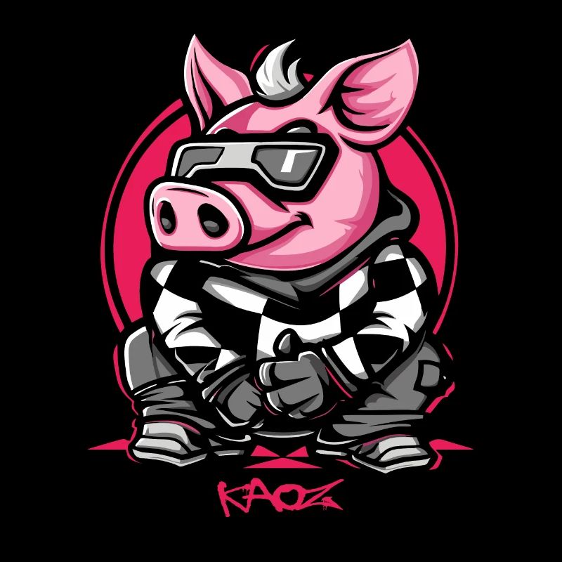 Cool Winter Ski Snowboard Cochon