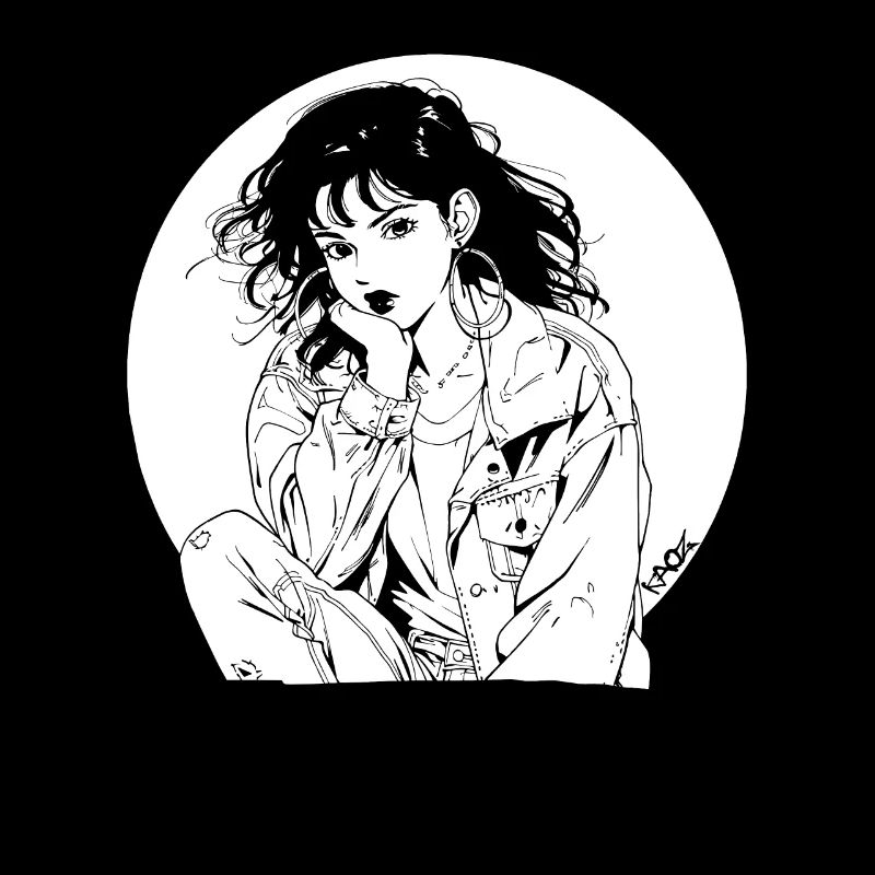 80er oder 90er Jahre Japanisches Mädchen Manga