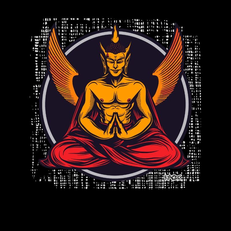Le côté maléfique du Bouddha avec des ailes