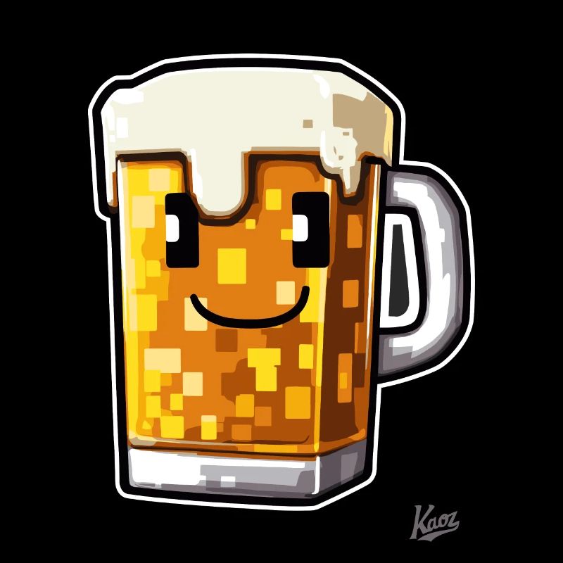 Pixel-Handwerker-Bier