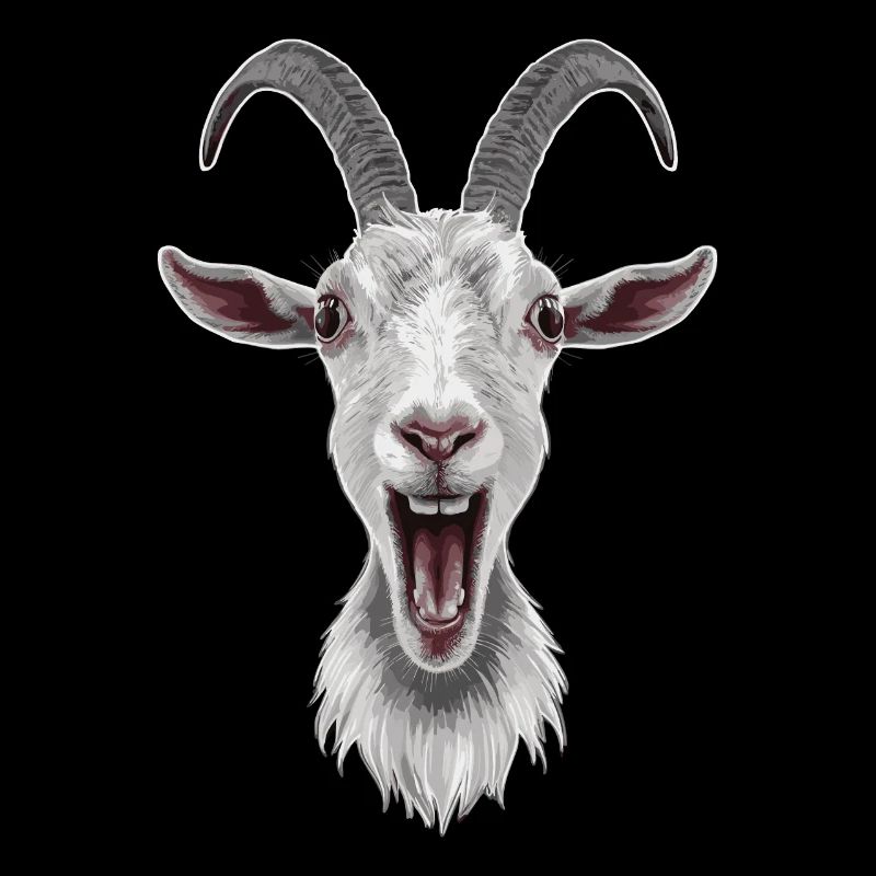 Laughing Goat Face Artwork