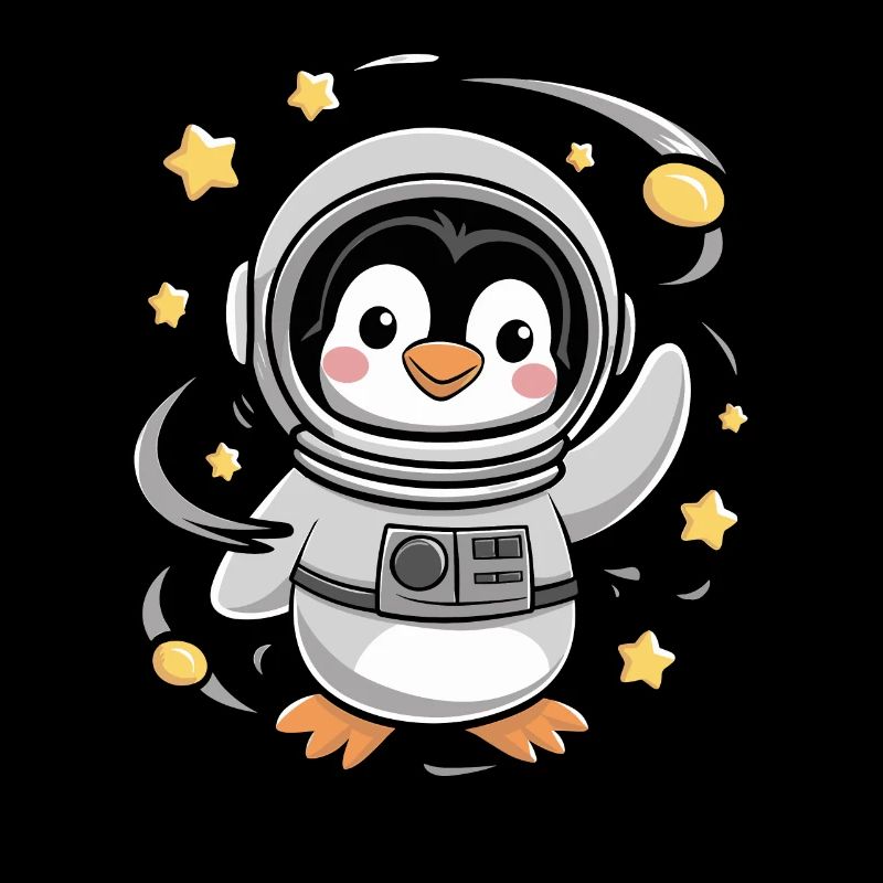 Aventure d’astronaute pingouin dans l’espace