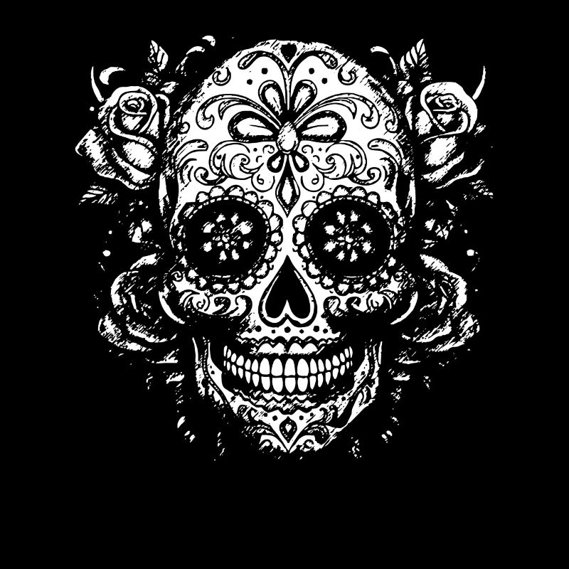 Roses et crâne