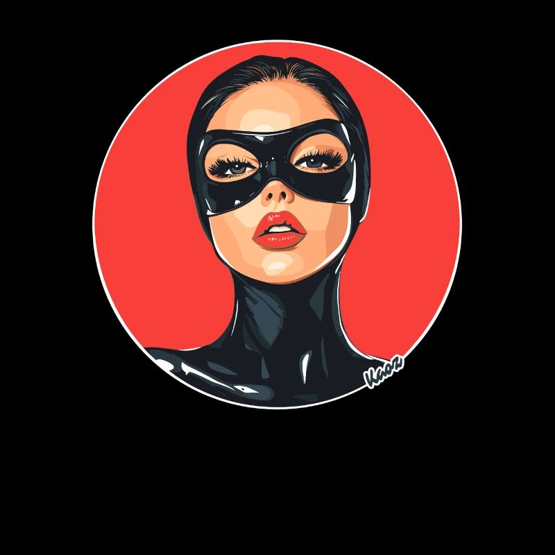 Femme avec masque