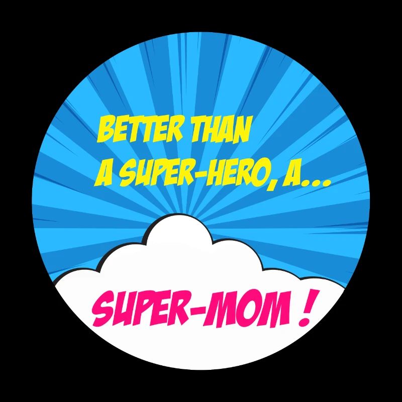 Supermama, Superheldin. Beste Mama. Comicbuch.