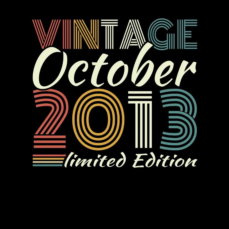 October 2013 Vintage Retro Birthday Gift