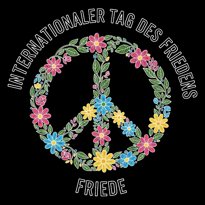 Friedenszeichen aus Blumen