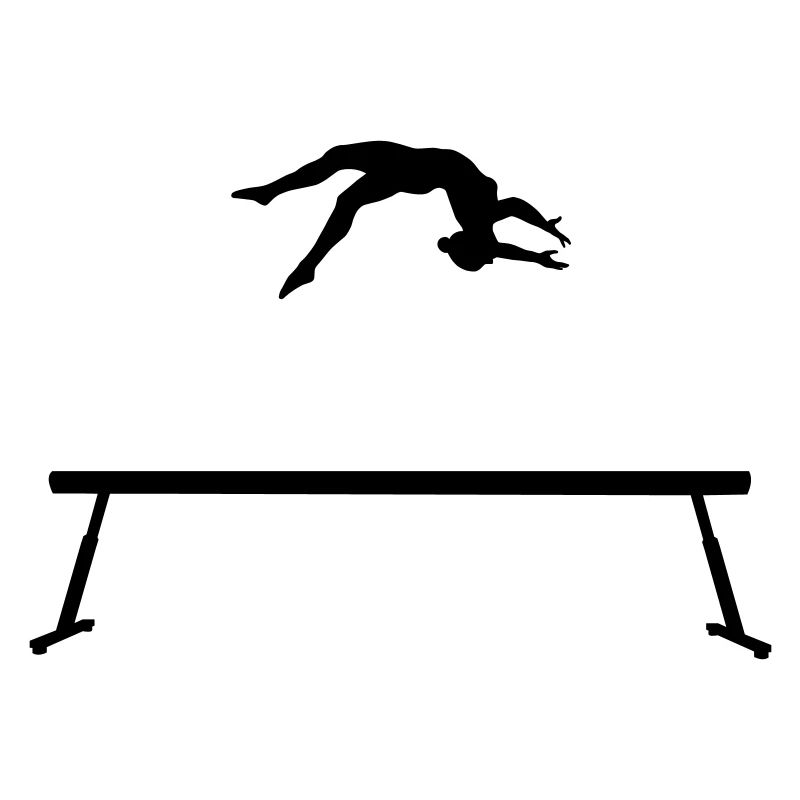 Turnen Sprung auf Schwebebalken