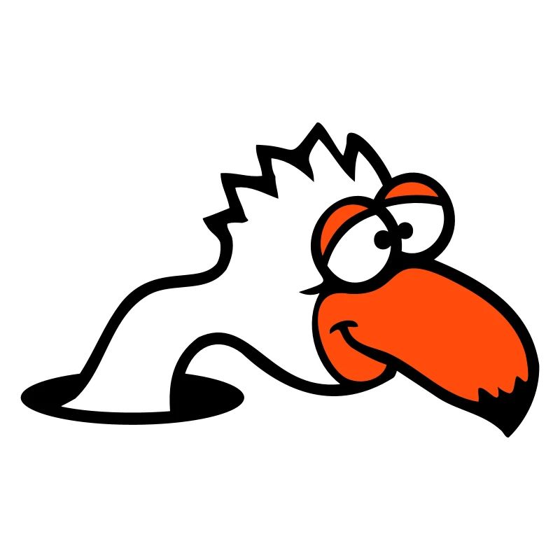Bird Bottom Hole Funny Goofy Silly Confused Fun