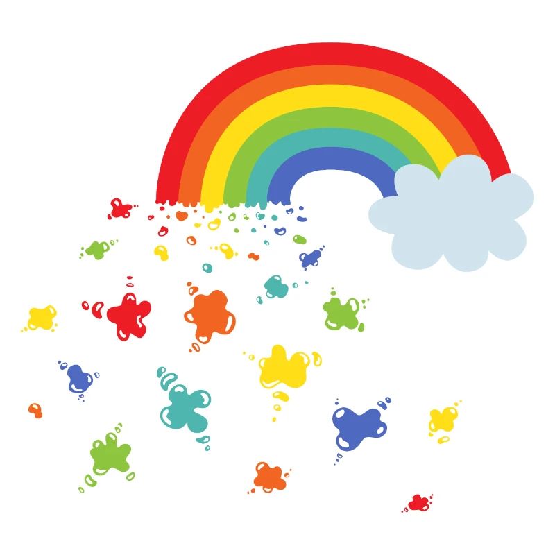 Regenbogen- und Farbflecken