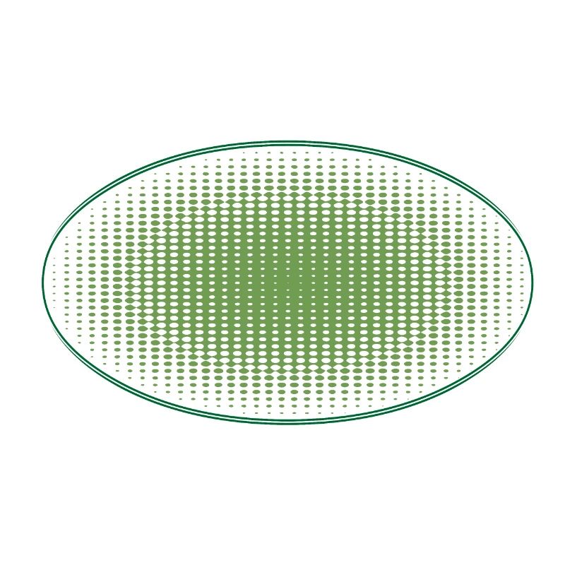 Oval green dots, with frame