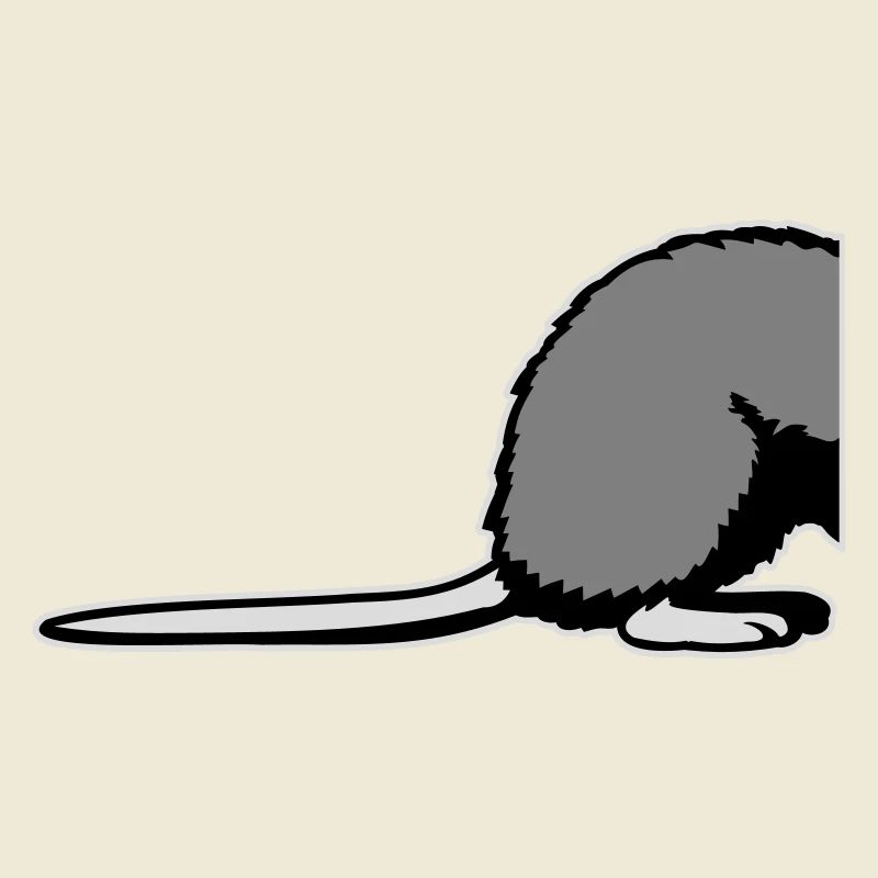Rat Derrière Semi-drôle Animal rongeur à queue drôle