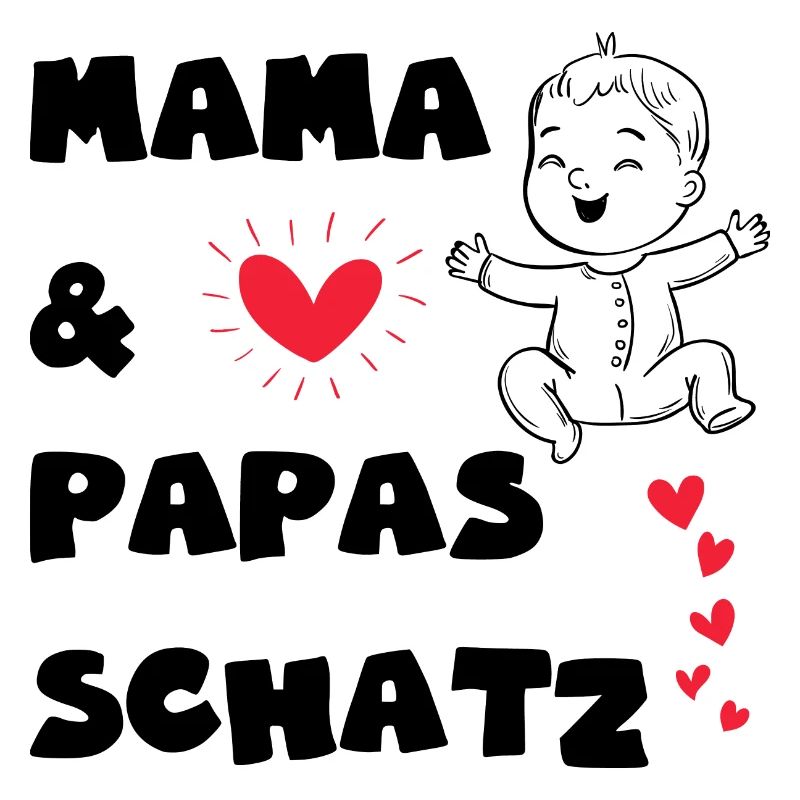 Spruch Mama & Papas Schatz Geschenk Vater Mutter