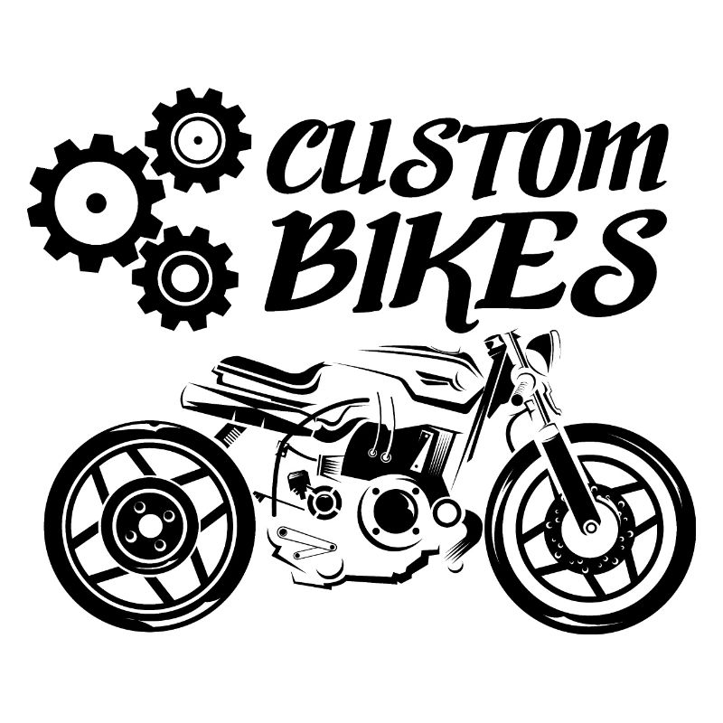 custom bikes motorcycle icon logo icon caferacer