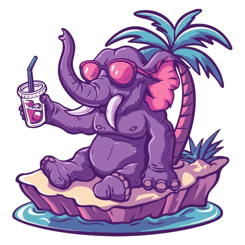 Mammut Sommer Strand Comic