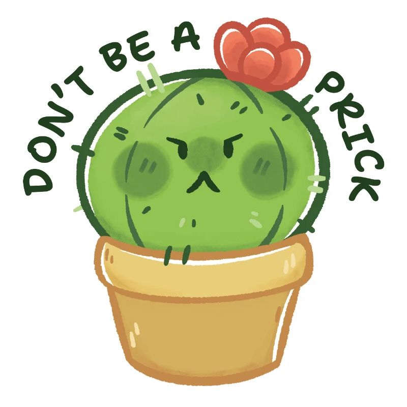 Grumpy Cactus with Message