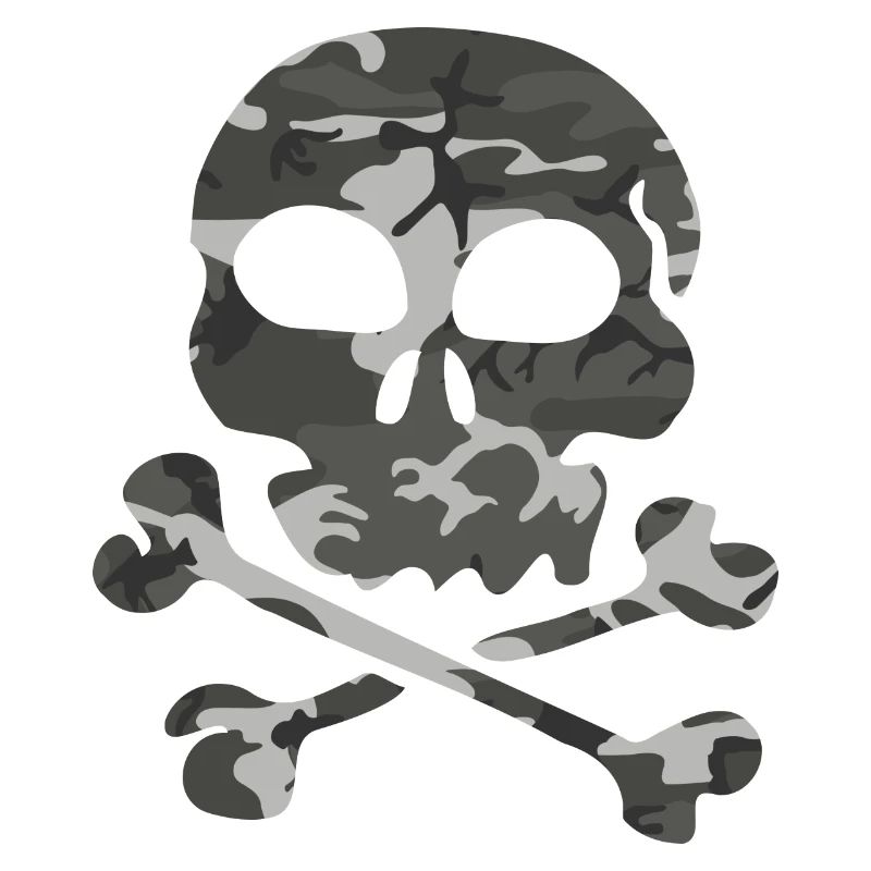 Skull in camouflage pattern