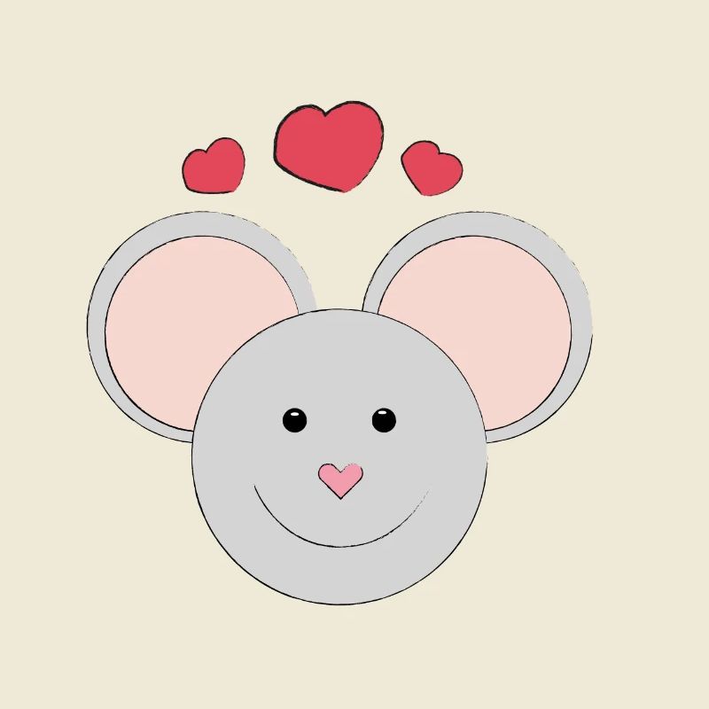 Süße lachende Maus - Geschenk - Geschenkidee