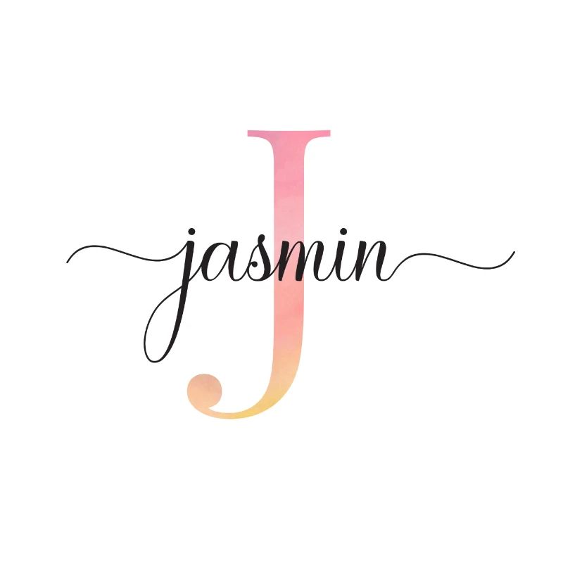 J | Monogram | Name | Jasmin |Watercolor