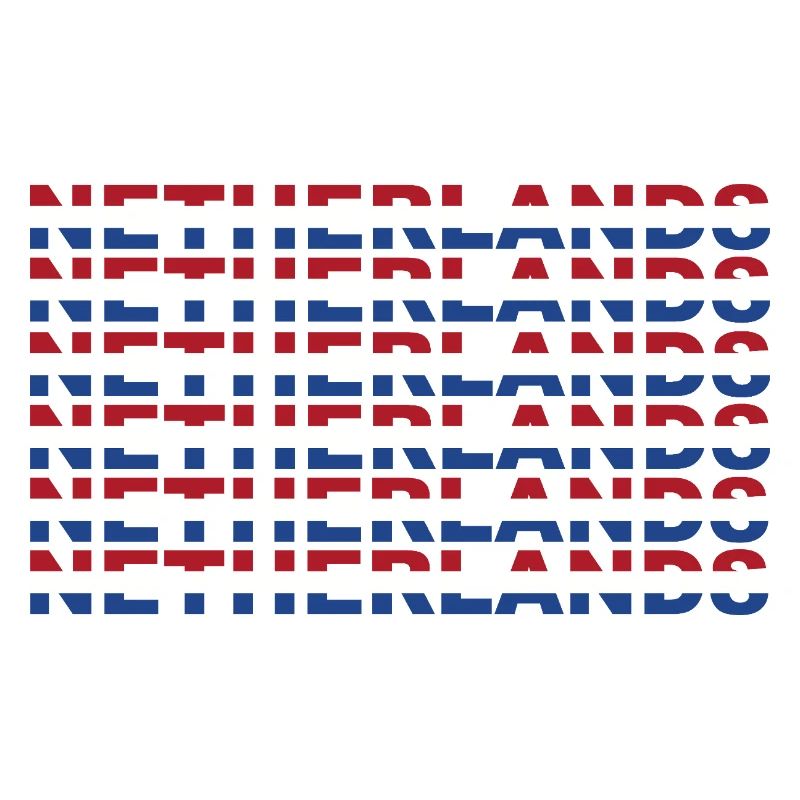 Texte des Pays-Bas dans les couleurs du drapeau