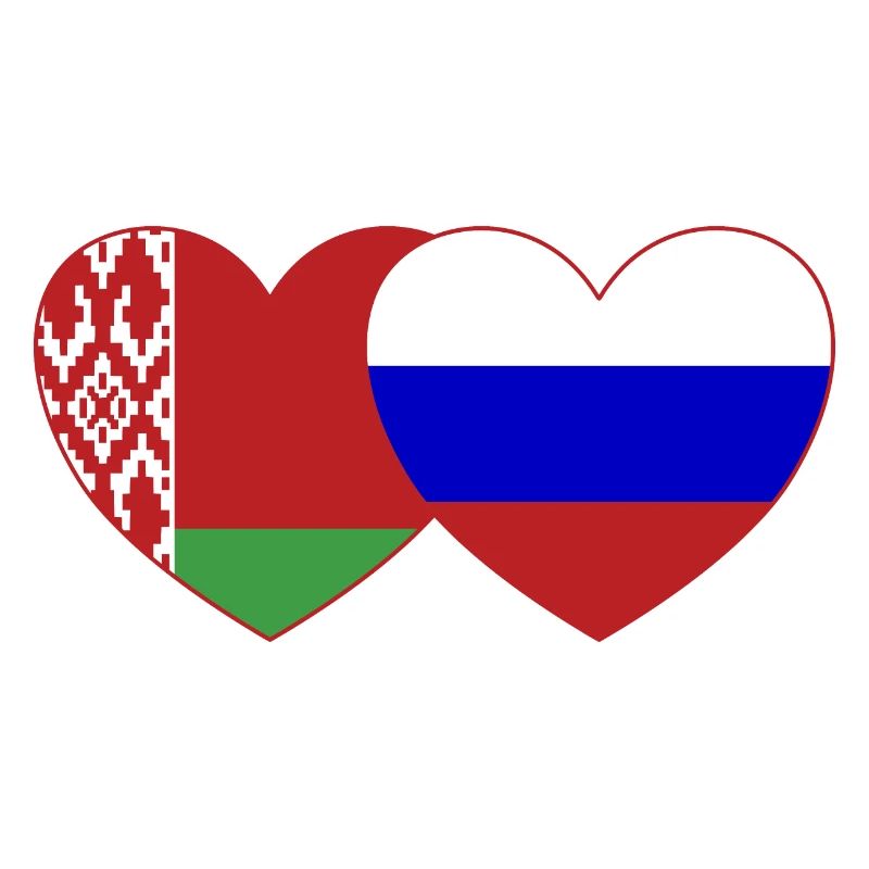 Biélorussie Russie Drapeau Cœur