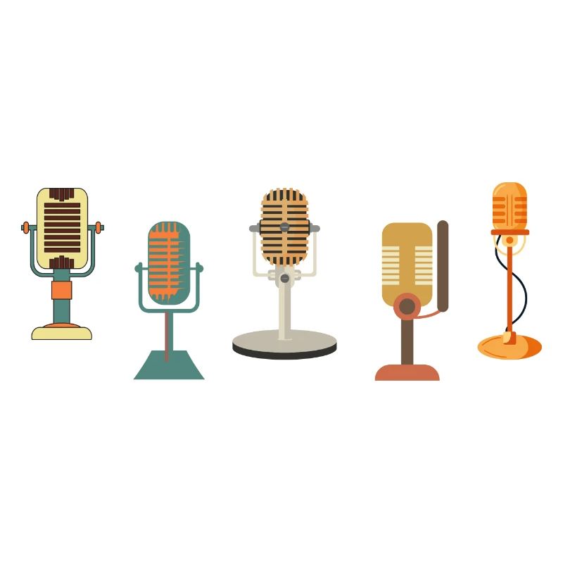 Vintage Retro Microphone