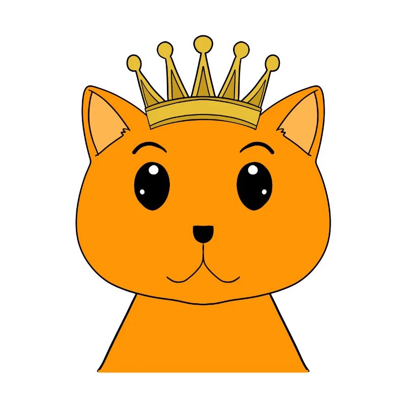 Chat avec couronne - Chat persan avec couronne