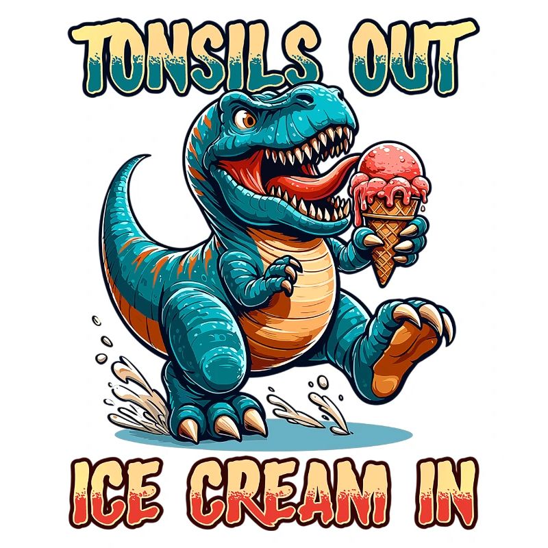 Tonsils Out Ice Cream In Dino Tonsillectomy Tonsil