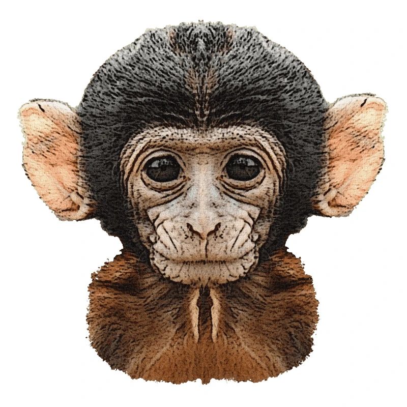 meilleures conceptions de la faune, motif de toile de bébé singe