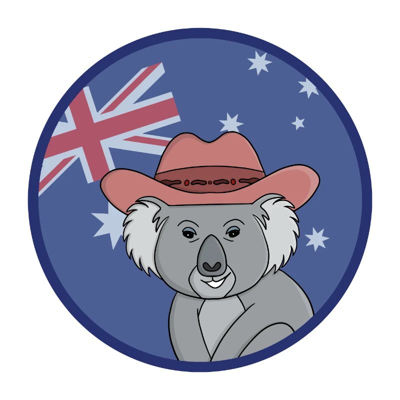 Adorable koala avec le drapeau australien