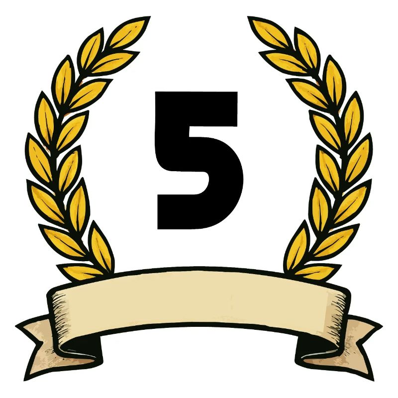 Couronne de laurier dorée numéro 5