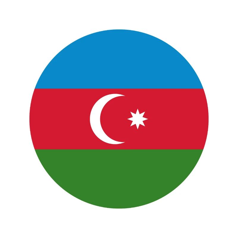 Drapeau rond de l’Azerbaïdjan