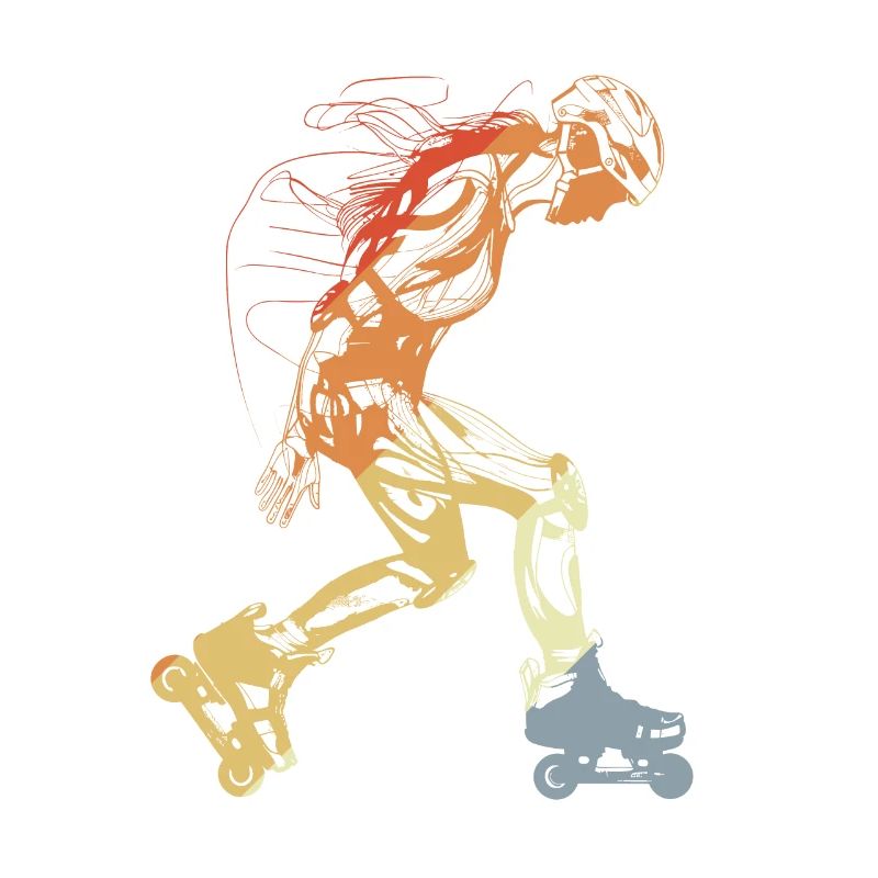 Vintage Roller Skate Mädchen