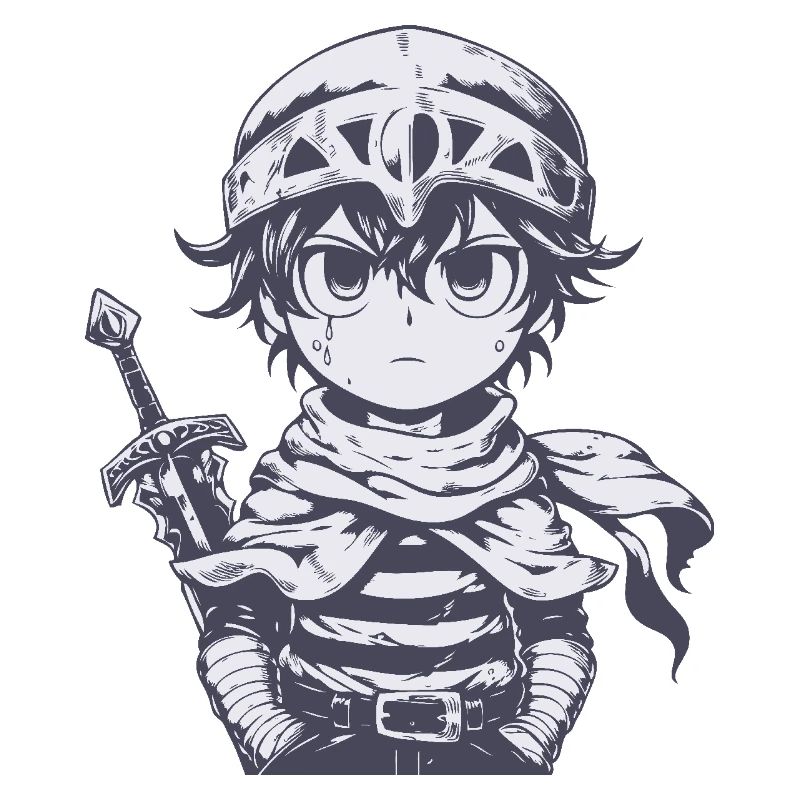 Petit chevalier de la forêt avec épée