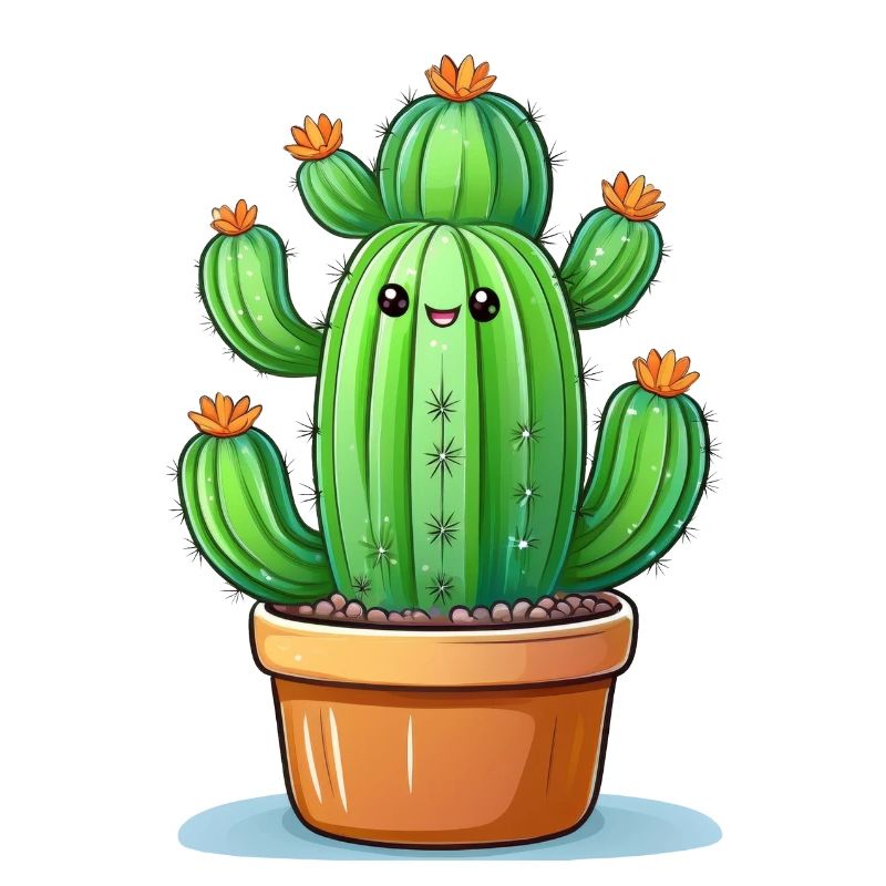 Cactus dans un pot de fleurs