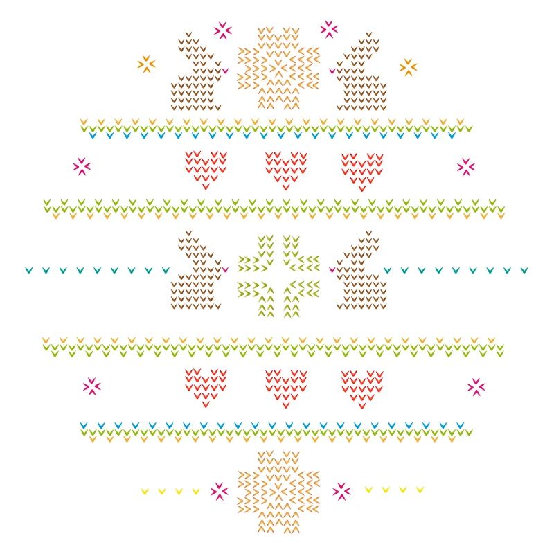 Easter motifs in knitting pattern style for Easter
