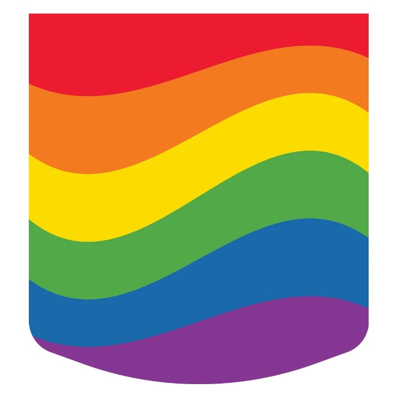 Rainbow Wave Pride Flag Minimal Design