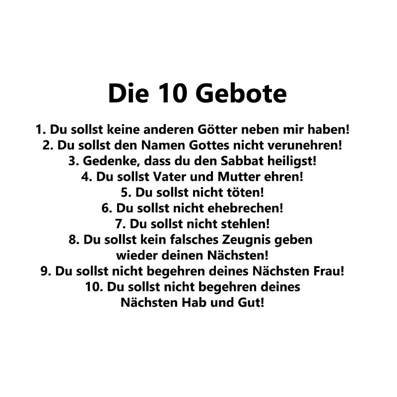 10 commandements
