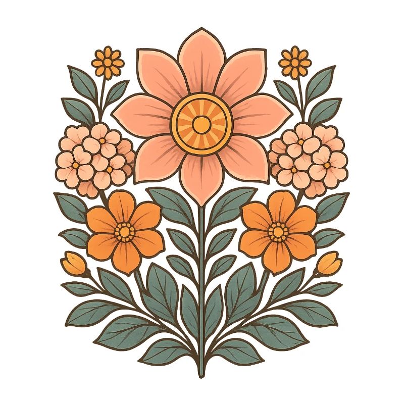 Vintage design floral pattern