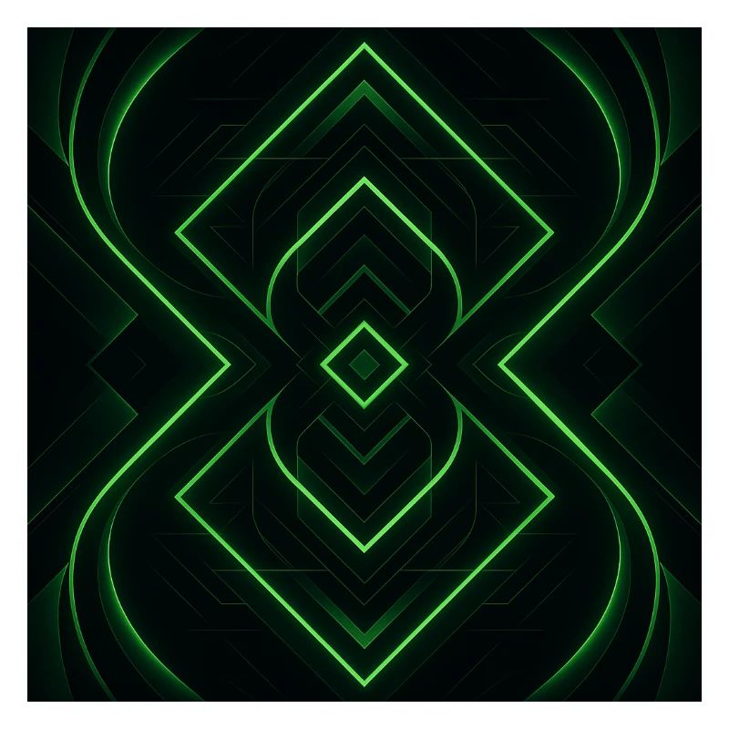 Futuristic green geometry