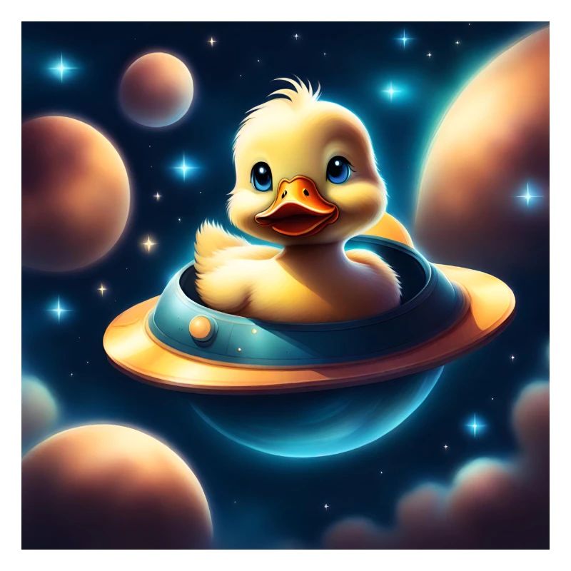 Canard mignon dans l’espace