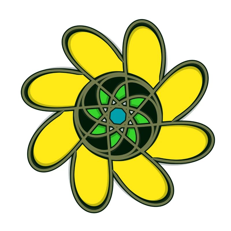 Abstract with different patterns