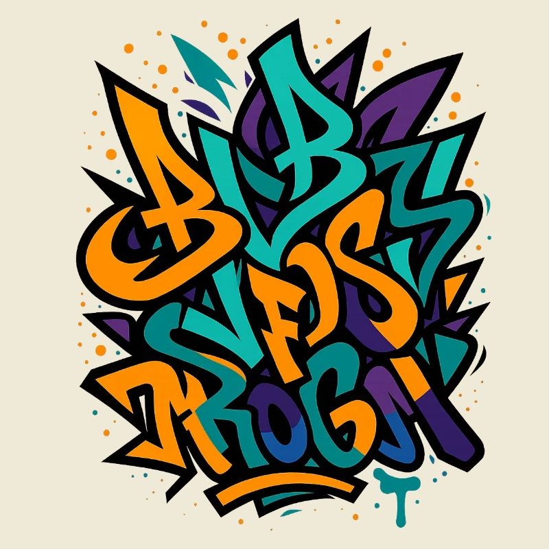 Explosion de couleurs de graffitis de rue