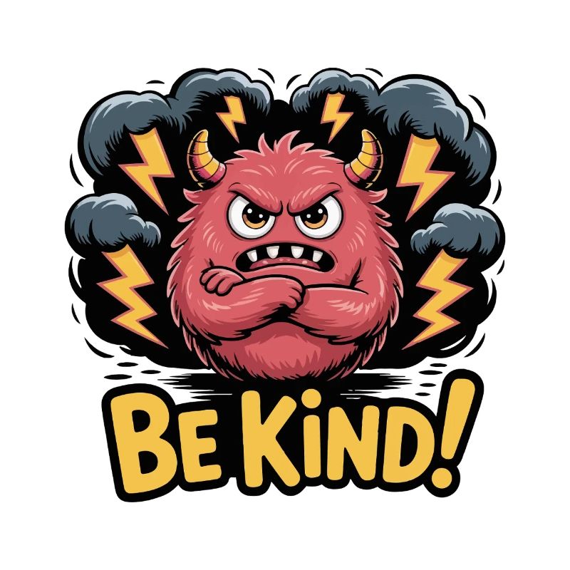 Fierce Friendly Monster with Lightning