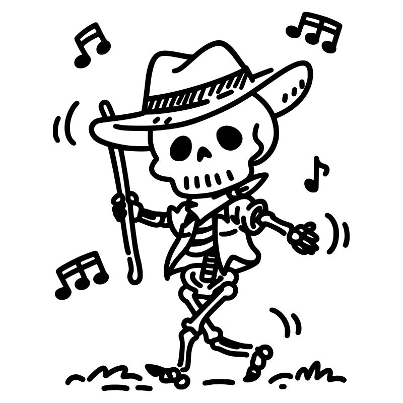 Dancing Cowboy Skeleton | Music & Halloween Theme